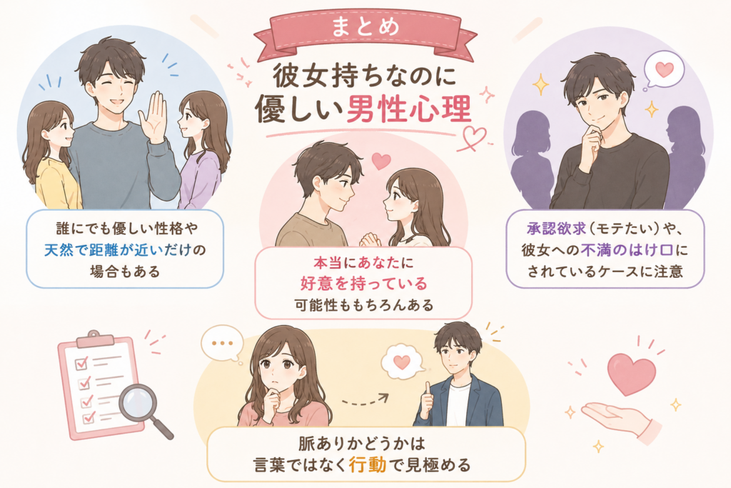 彼女持ち男性の優しさ まとめ