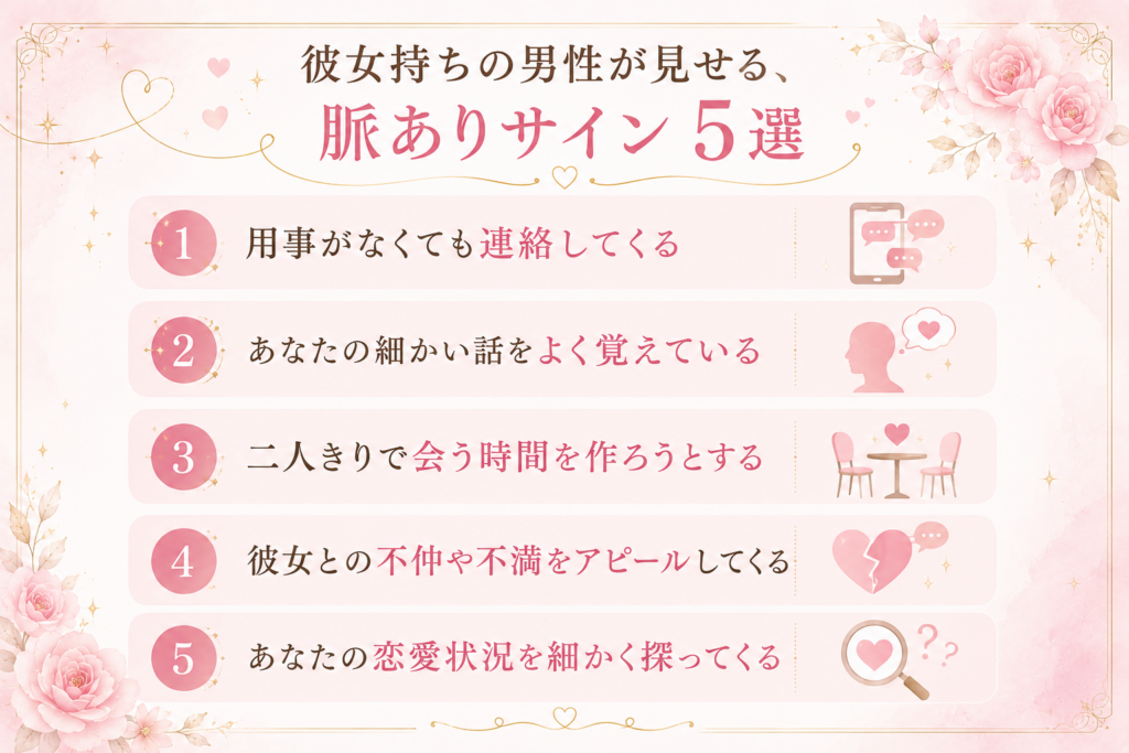彼女持ちの脈ありサイン